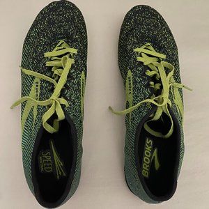 Brooks Running Shoes - Black and Green Print Pattern